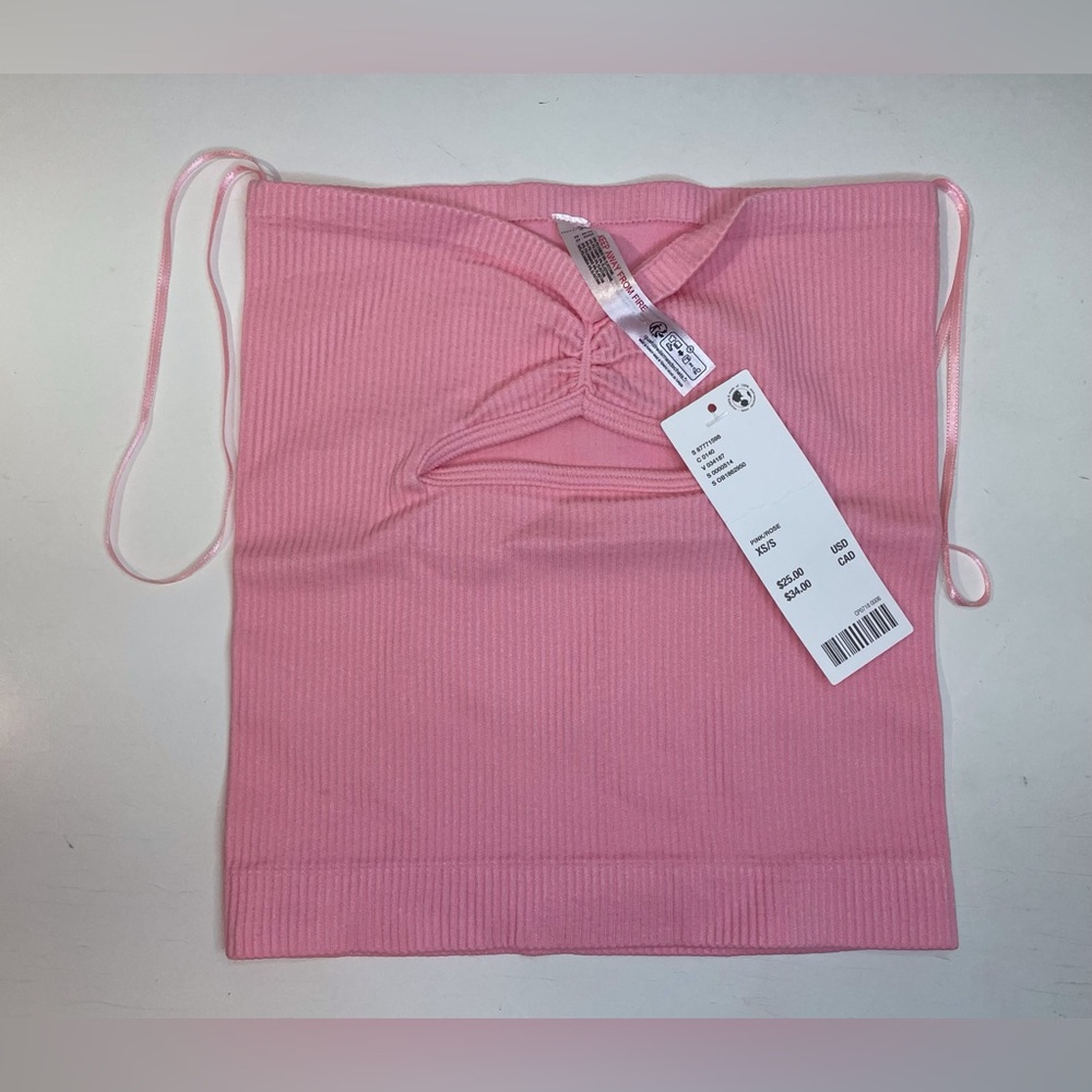 Urban Outfitters Out From Under NWT‎ Women’s Pink Ribbed Fabric Tube Top Sz XS/S